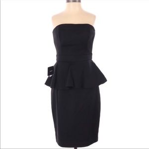 White House Black Market, Black Strapless Peplum